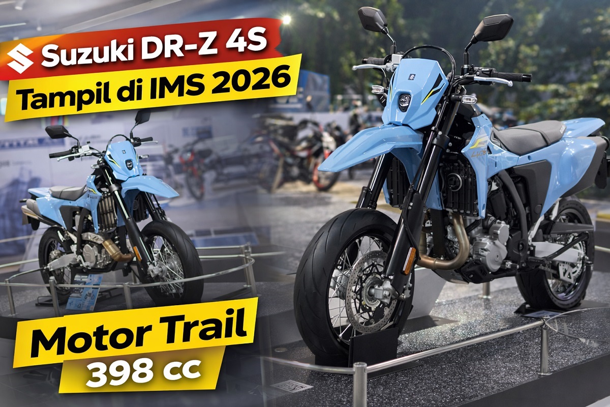 Suzuki DR-Z 4S Tampil di IMS 2026 Motor Trail 398 cc