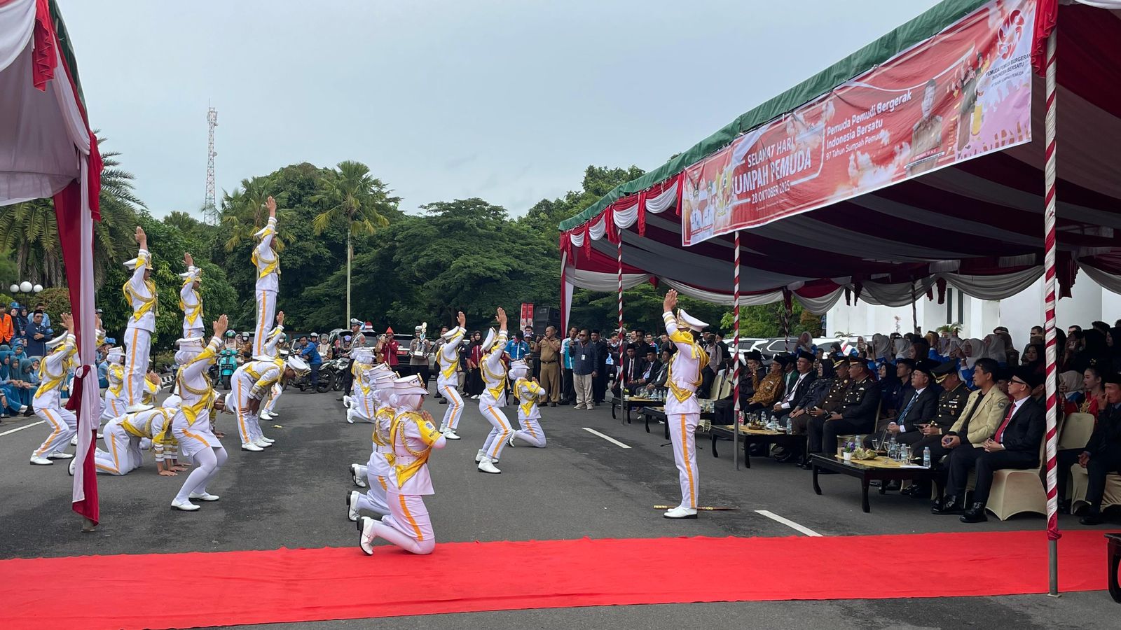 Upacara Peringatan Hari Sumpah Pemuda di Kabupaten OKU Di Meriahkan Dengan Penampilan PKS Dan Seni Wushu Anak