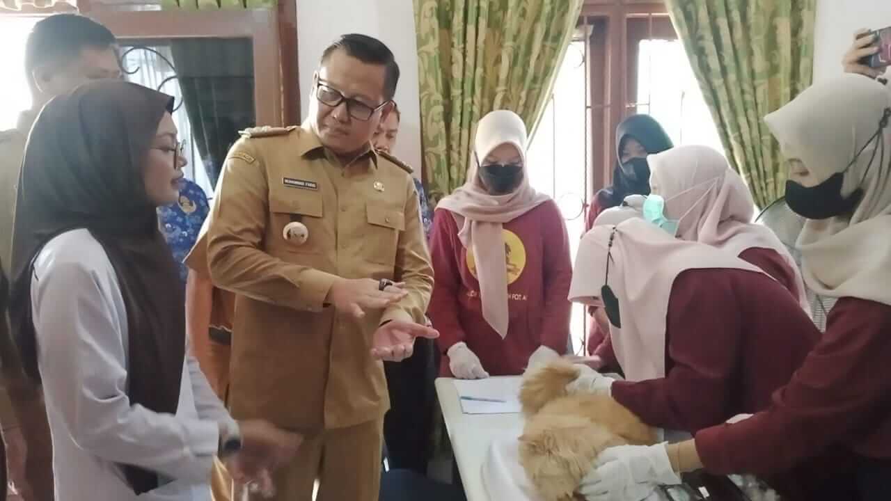 Disbunak Banyuasin Vaksinasi Rabies Gratis Puluhan Hewan Peliharaan