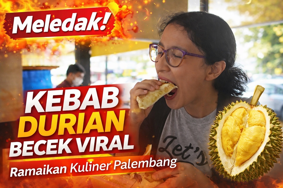Meledak! Kebab Durian Becek Viral Ramaikan Kuliner Palembang