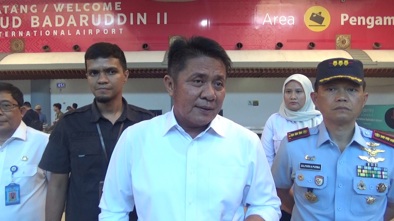 Bandara SMB II Kembali Internasional, Gubernur Herman Deru Lakukan Inspeksi Kesiapan