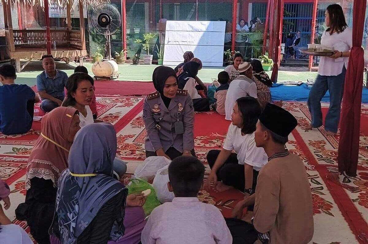 Momen Temu Haru Warnai Lapas Perempuan Kelas IIA Palembang Rayakan Kunjungan Idulfitri 1445 Hijriah