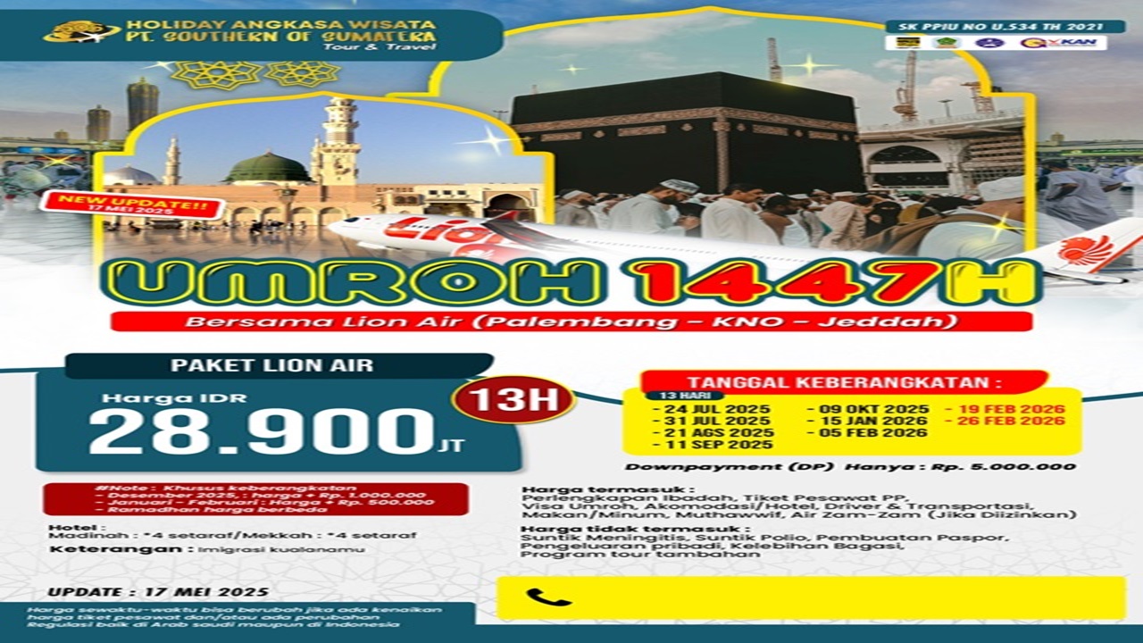 Umroh 13 Hari Bersama Holiday Angkasa Wisata, Paling Lengkap dan Murah
