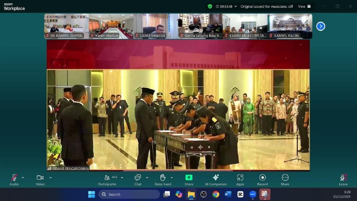 Resmi Dilantik! Begini Langkah Kemenkumham Sumsel Menjalankan Arahan Menteri Hukum