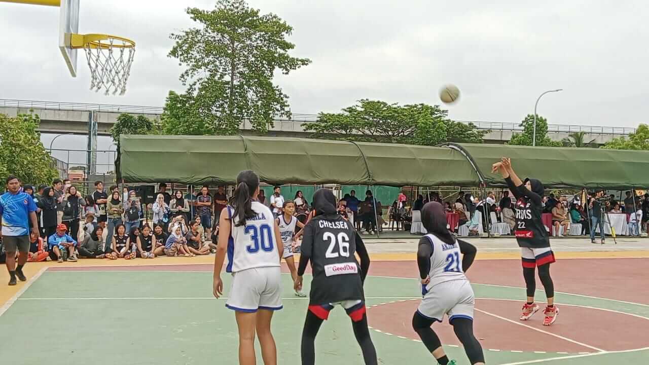 SMP Negeri 19 Palembang Putri dan SMP Xaverius Maria B Putra Juara 3x3 Basketball Piala Pangdam II Sriwijaya