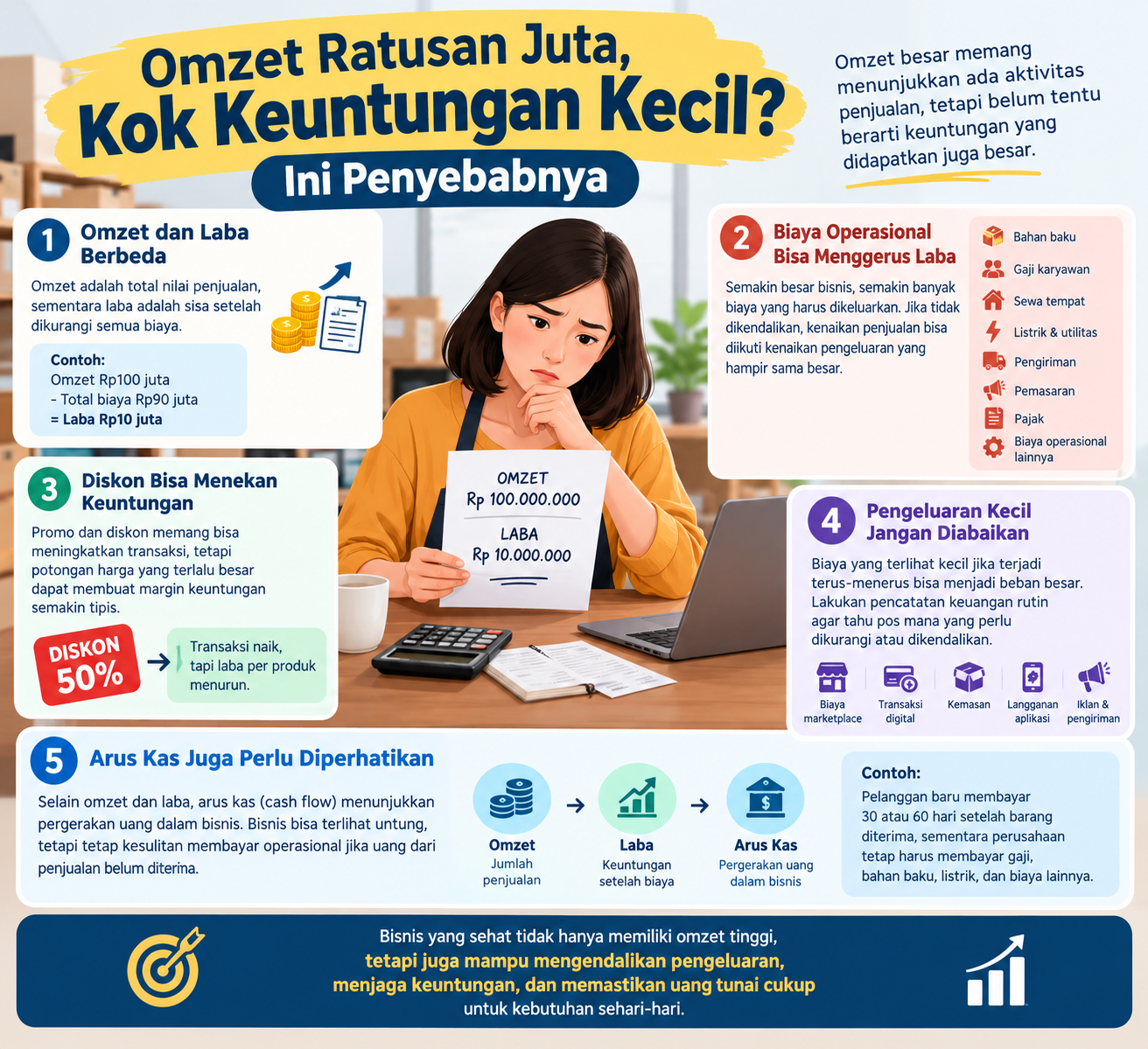 Omzet Ratusan Juta, Kok Keuntungan Kecil? Ini Penyebabnya
