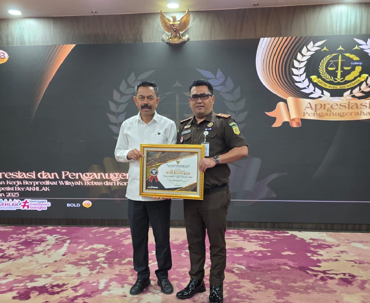 Kejari Muba Raih Predikat WBK 2025, Tegaskan Komitmen Pelayanan Bersih dan Berintegritas