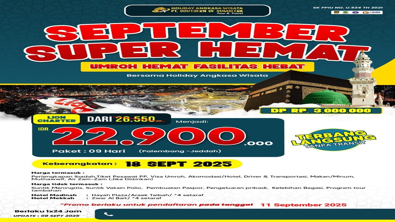 Holiday ANgkasa Wisata Beri Kejutan Kepada Calon Jemaah Umrah : Berangkat Dulu Bayar Kemudian