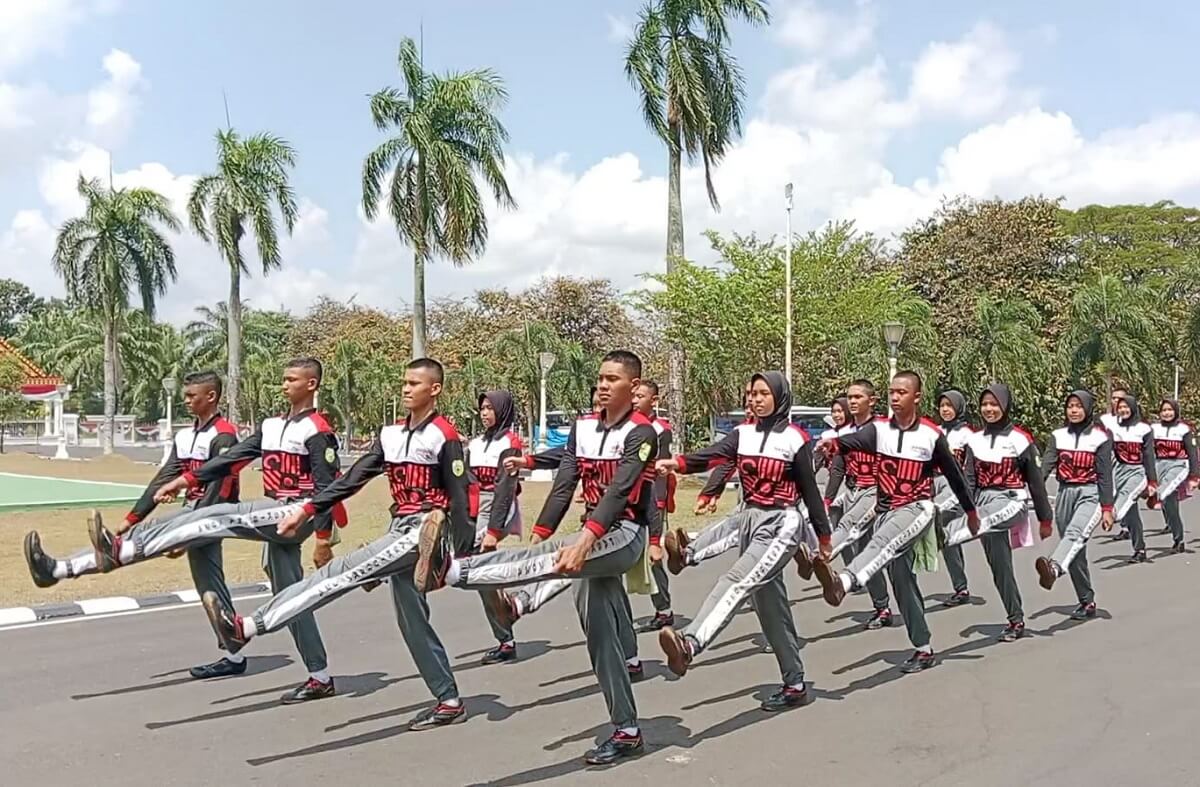 50 Anggota Paskibra Provinsi Sumatera Selatan Jalani Latihan di Griya Agung Palembang