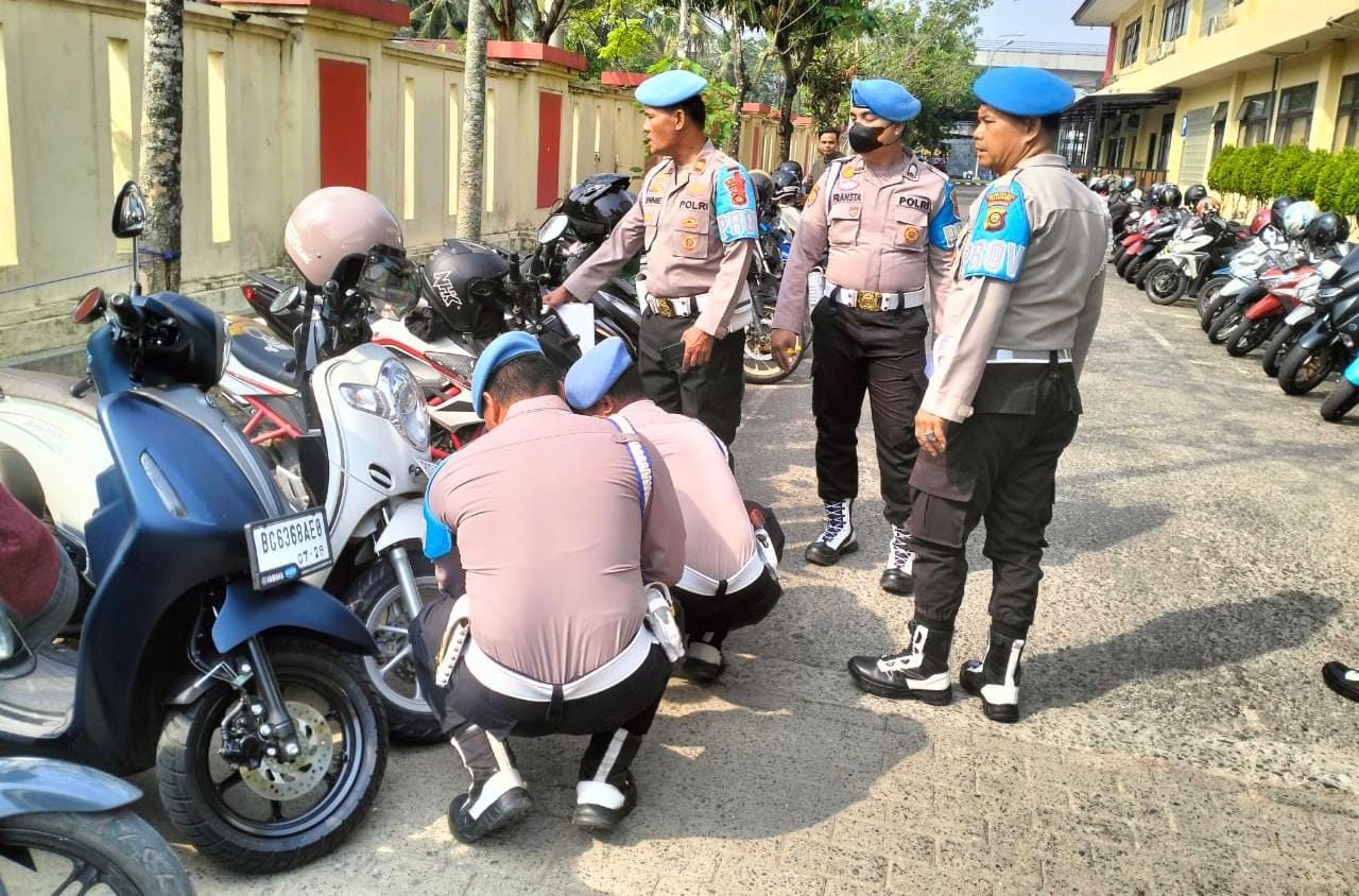 Puluhan Kendaraan Milik Anggota Ditindak Sie Propam Polrestabes Palembang