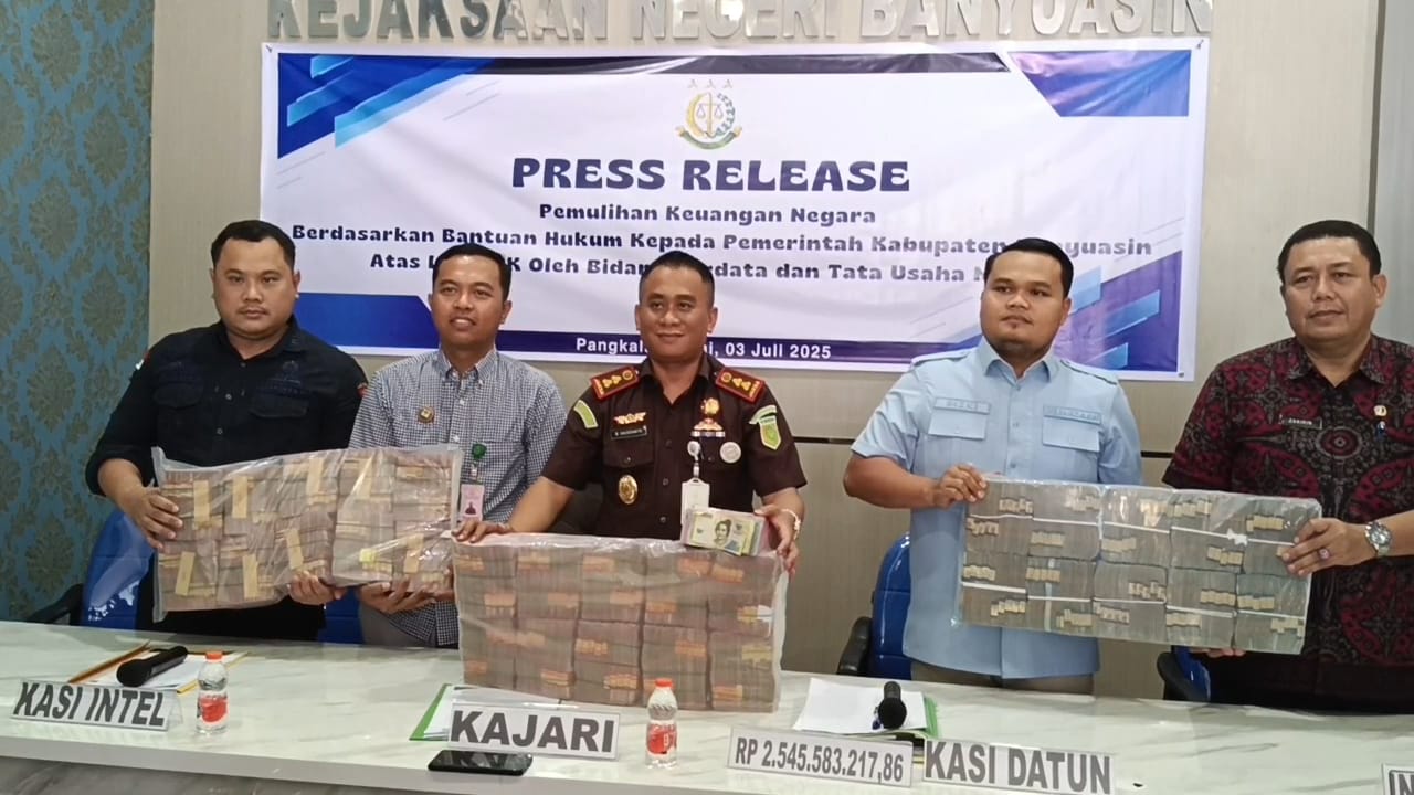 Kejari Banyuasin Pulihkan Keuangan Negara Rp2,5 Miliar Lebih dari Temuan BPK