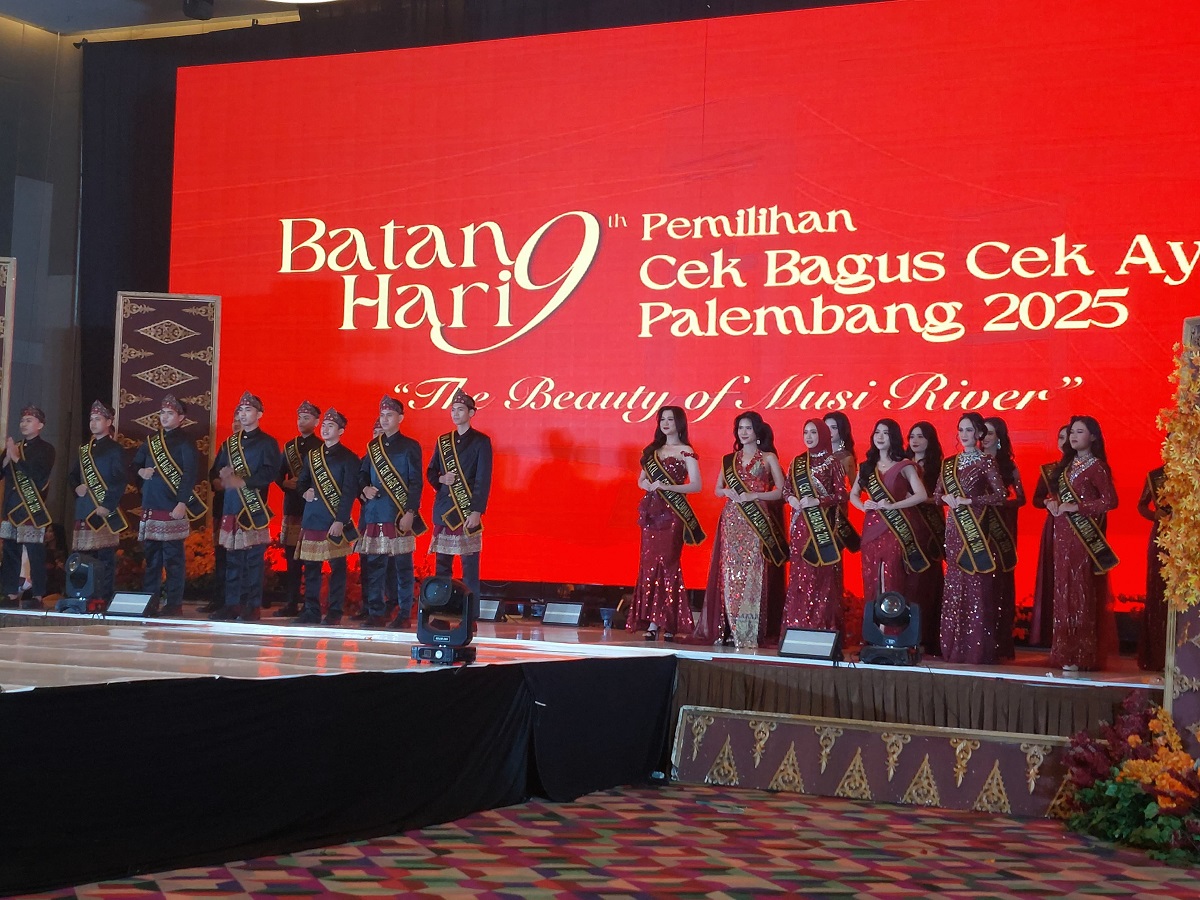 Grand Final Cek Ayu Cek Bagus Palembang 2025 sukses digelar, Natasya dan Khalid terpilih.