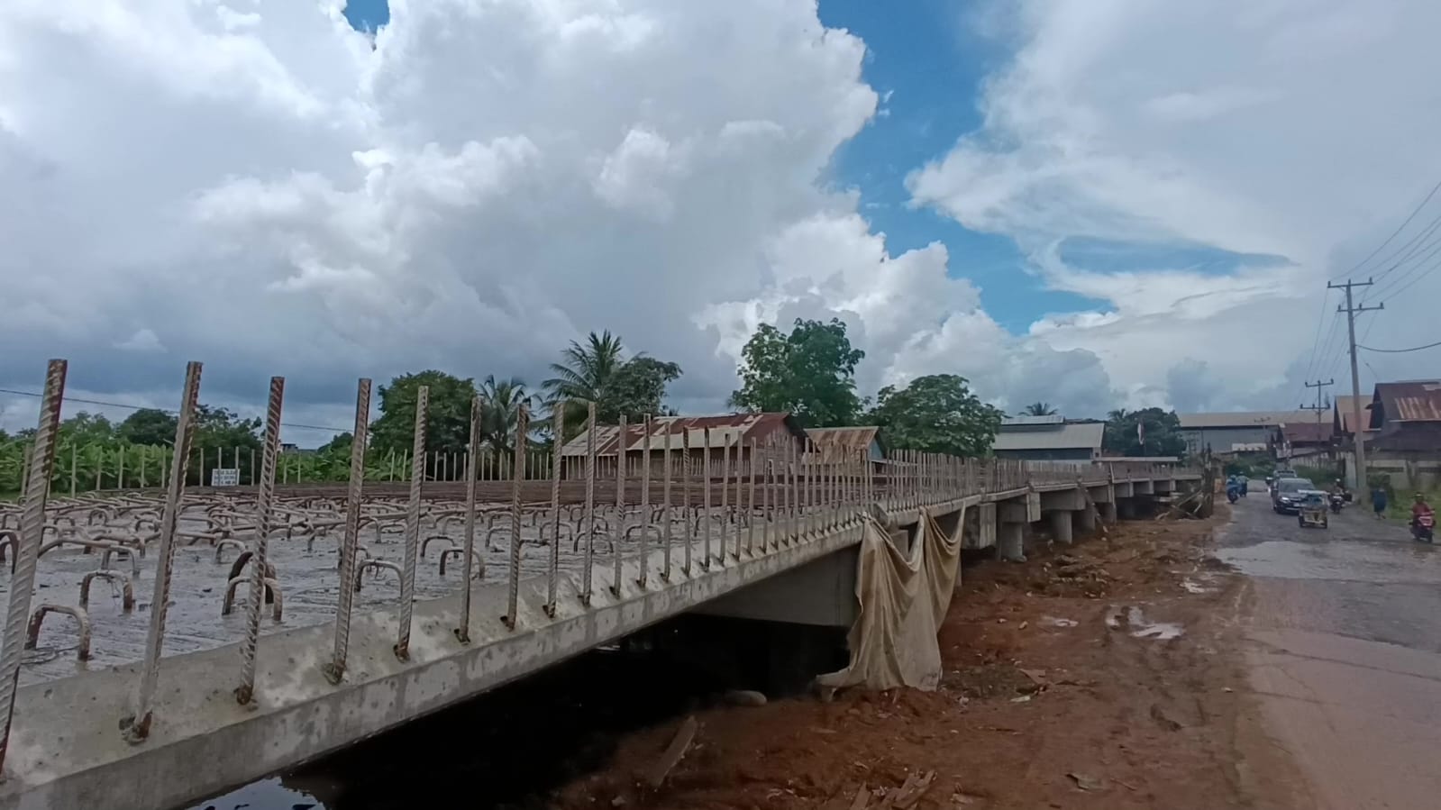 Jembatan layang Gandus sudah 50%