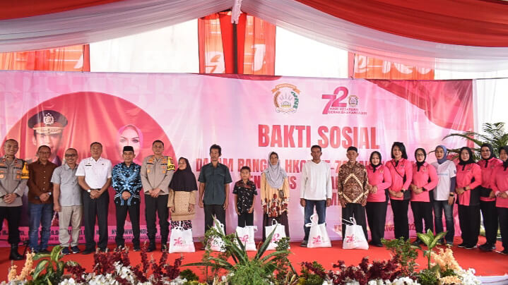 Momen HKGB Ke-72, Bhayangkari OKI Gelar Baksos dan Sembako Murah