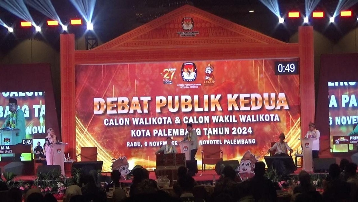 Debat Publik Cawawako Palembang, Baharuddin Tampil Percaya Diri