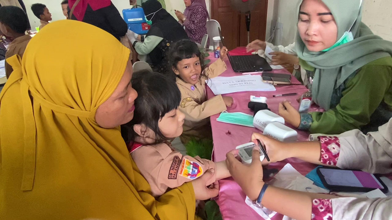 Puskesmas Sei Baung Laksanakan Layanan Cek Kesehatan Gratis 532 Pelajar SD Negeri 1 Palembang
