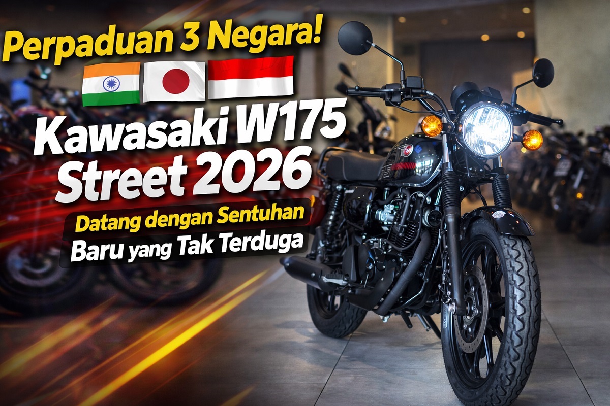Perpaduan 3 Negara! Kawasaki W175 Street 2026 Datang dengan Sentuhan Baru yang Tak Terduga