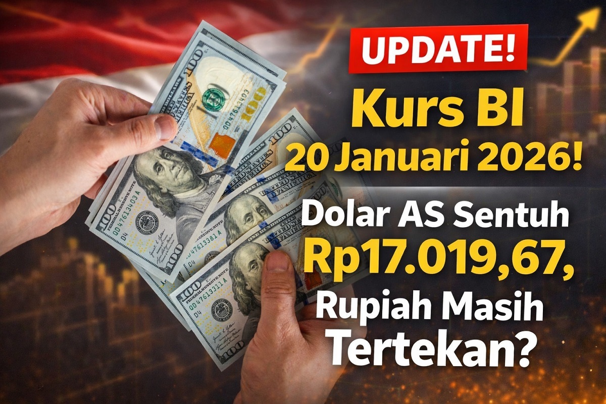 UPDATE Kurs BI 20 Januari 2026! Dolar AS Sentuh Rp17.019,67, Rupiah Masih Tertekan?