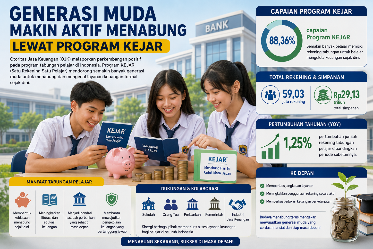 Generasi Muda Makin Aktif Menabung Lewat Program KEJAR
