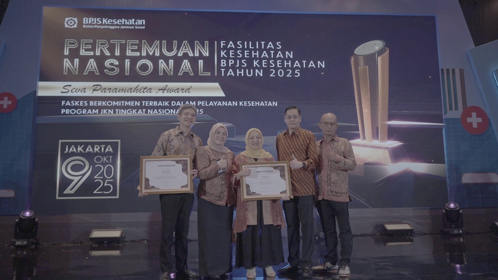 RS Bunda Palembang Raih Penghargaan Nasional Faskes Berkomitmen Terbaik dari BPJS