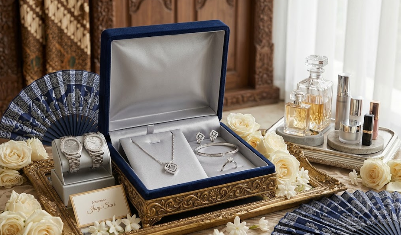 Set Perhiasan Emas Terbaru untuk Seserahan yang Simple dan Elegan