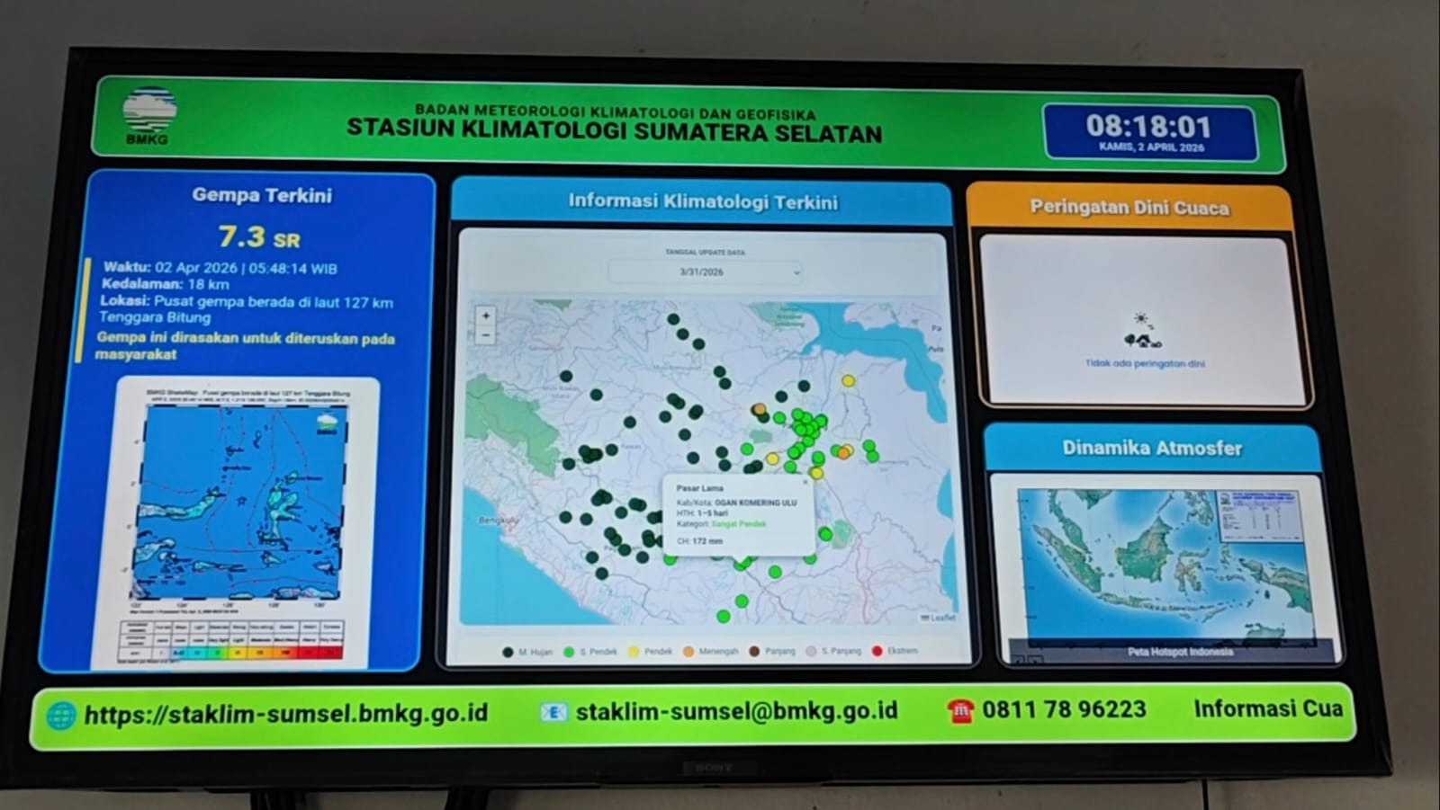 Kemarau 2026 Diprediksi Lebih Panas, BMKG Imbau Waspada Karhutla di Sumsel