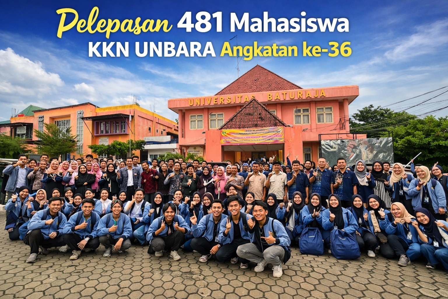 481 Mahasiswa Unbara Dilepas KKN Ke-Esktrans Batumarta