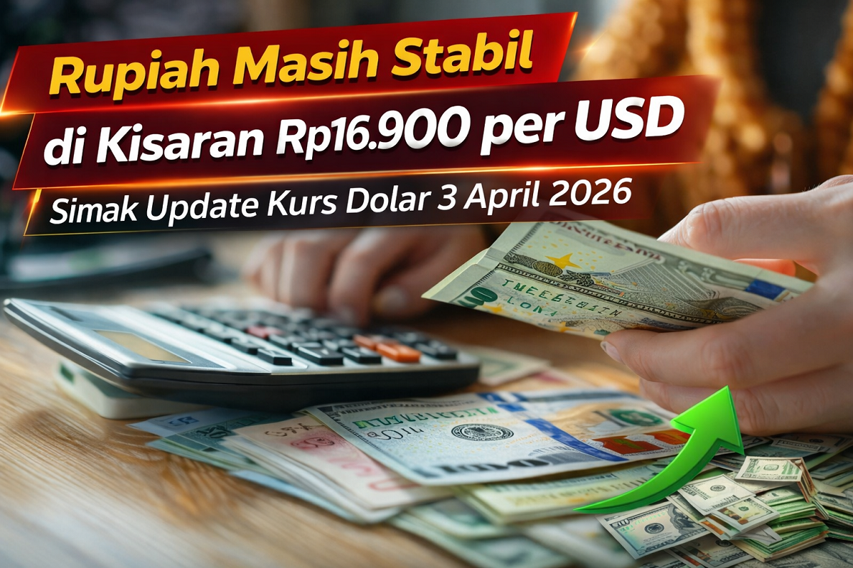 Rupiah Masih Stabil di Kisaran Rp16.900 per USD, Simak Update Kurs Dolar 3 April 2026
