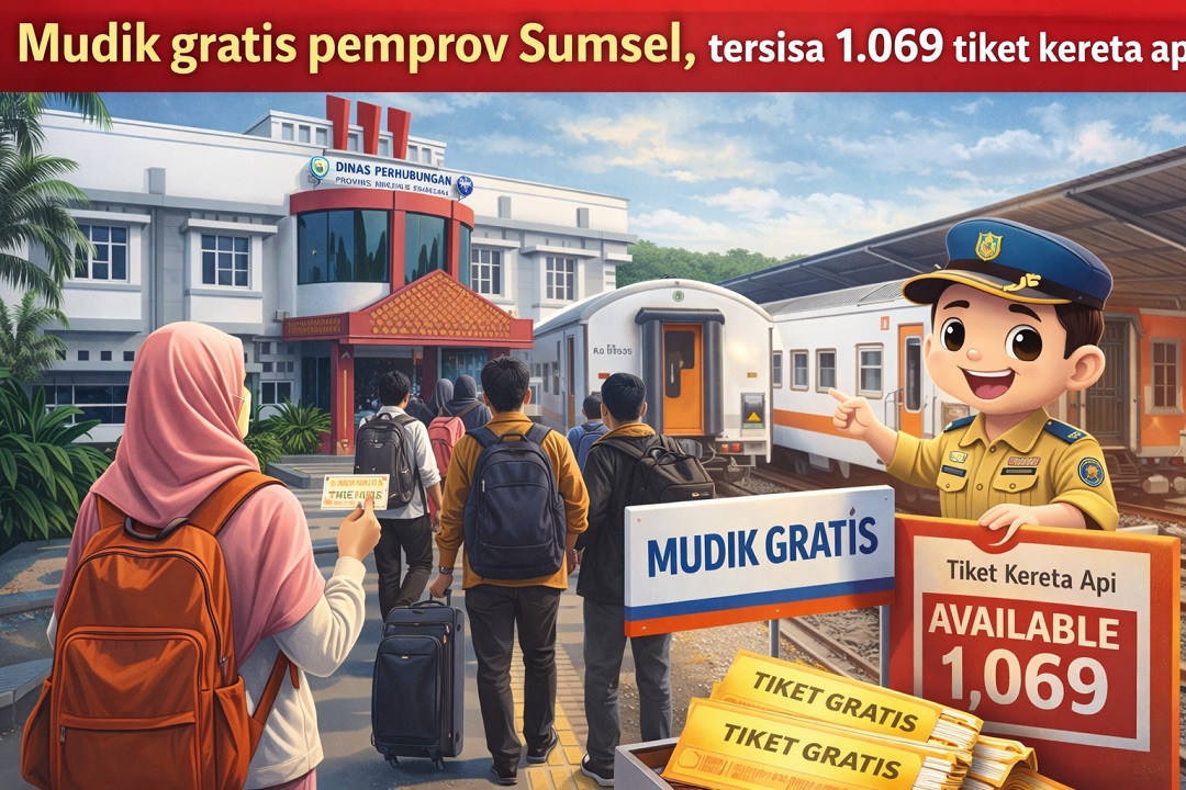 Mudik Gratis Pemprov Sumsel, Tersisa 1.069 Tiket Kereta Api