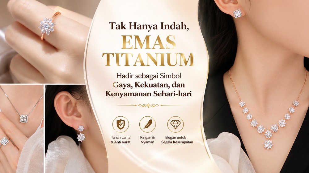 Emas Titanium, Perpaduan Logam Tangguh untuk Perhiasan Masa Kini