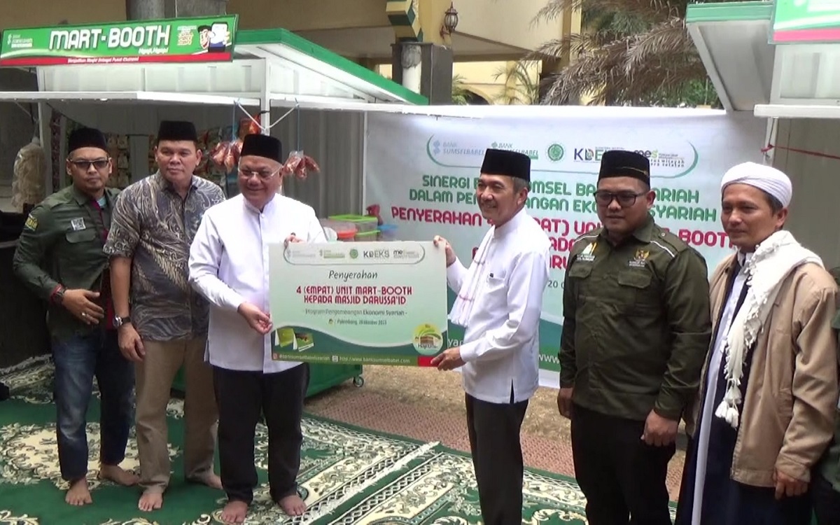 Pj Walikota Palembang Terima 4 Unit Mart Booth dari Bank Sumsel Babel Untuk Berdayakan Ekonomi Umat