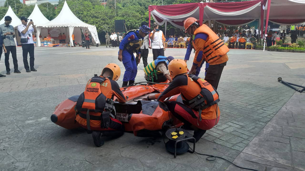 Siaga Bencana di Musim Hujan, Pemprov Sumsel Gelar Simulasi Bencana Banjir