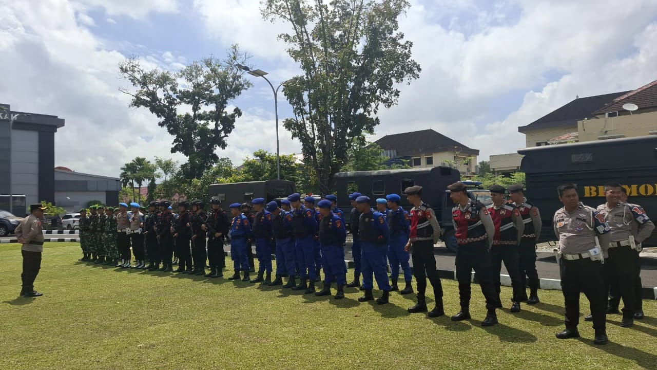 Aparat Gabungan Intensifkan Patroli Skala Besar di Palembang Pasca Kerusuhan