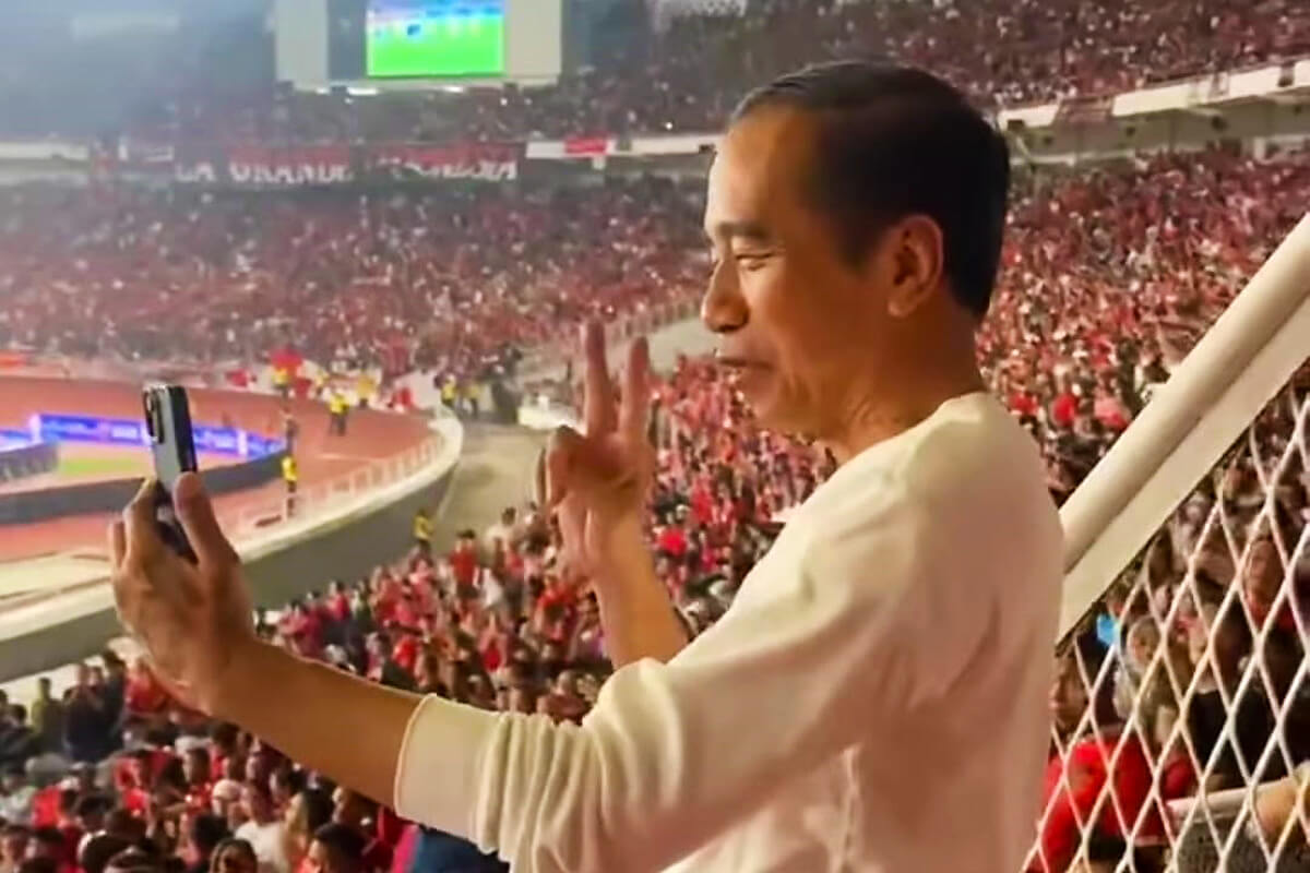 Presiden Jokowi Saksikan Langsung Laga Timnas Indonesia vs Filipina di Stadion Utama Gelora Bung Karno