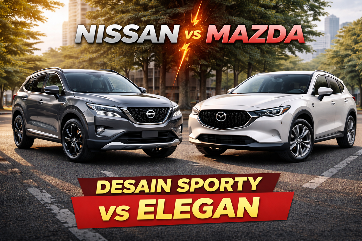 Beda Karakter! Desain Sporty Nissan Tantang Elegannya SUV Mazda