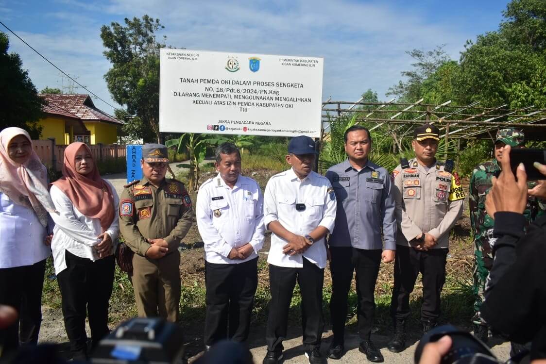 Pemkab dan Kejari OKI Pasang Plang di Hutan Kota Kayuagung, Amankan Aset Negara