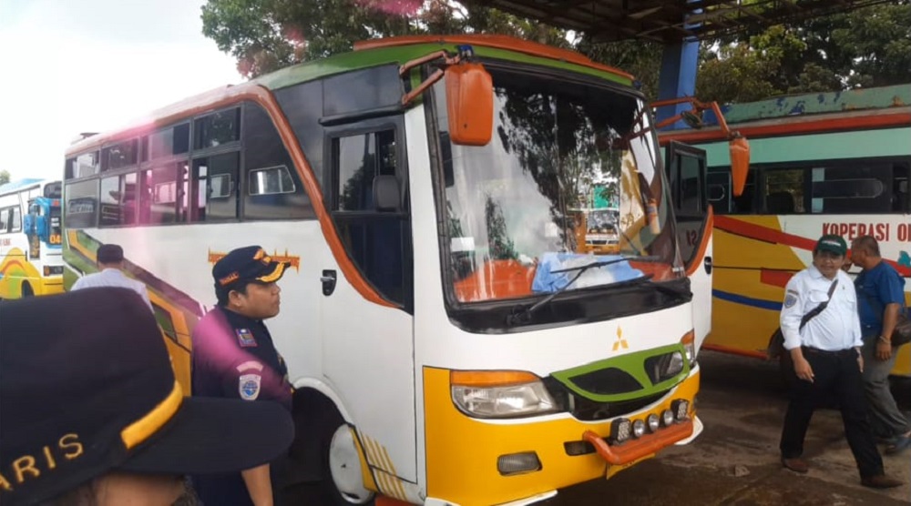 Puluhan Bus Kaleng Uji Kelayakan di Terminal 32 Indralaya, 6 Lolos