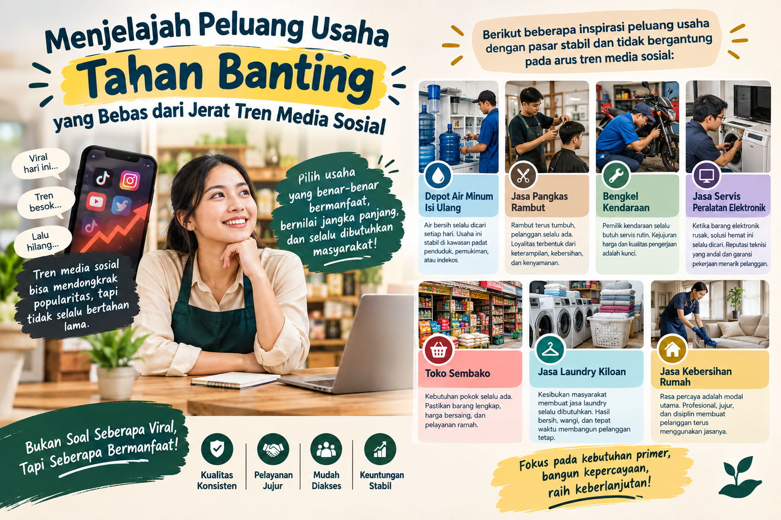 Menjelajah Peluang Usaha Tahan Banting yang Bebas dari Jerat Tren Media Sosial