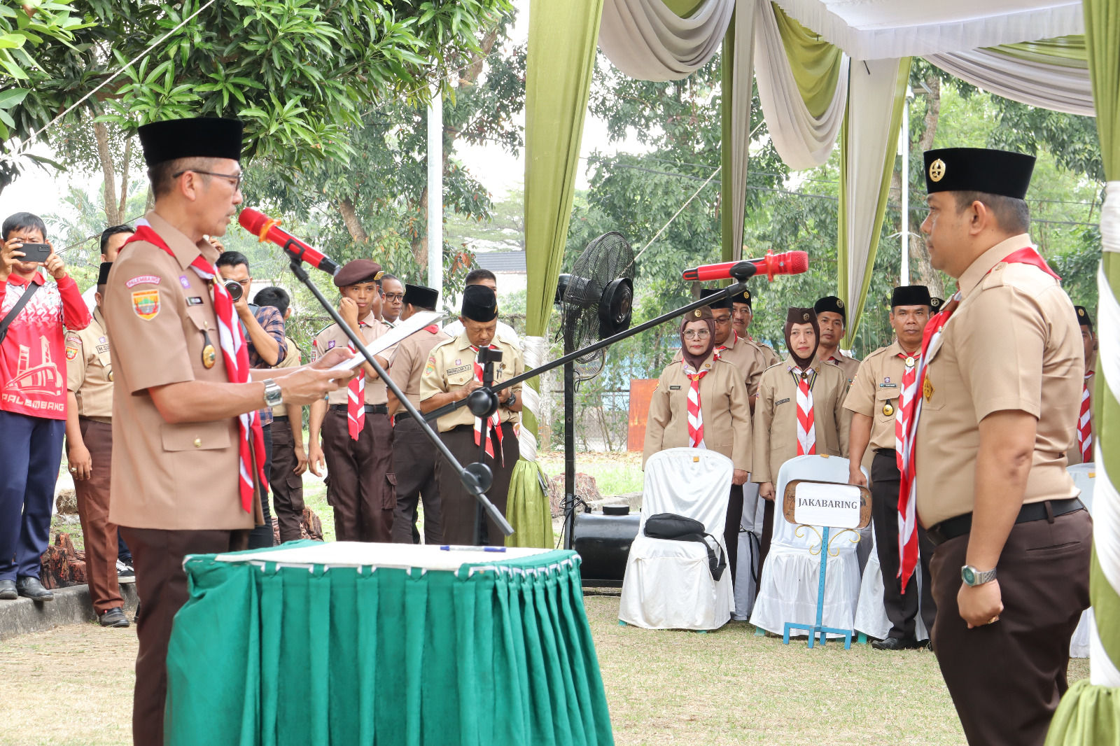 Walikota Palembang Lantik Mabiran dan Kakwaran Pramuka Palembang