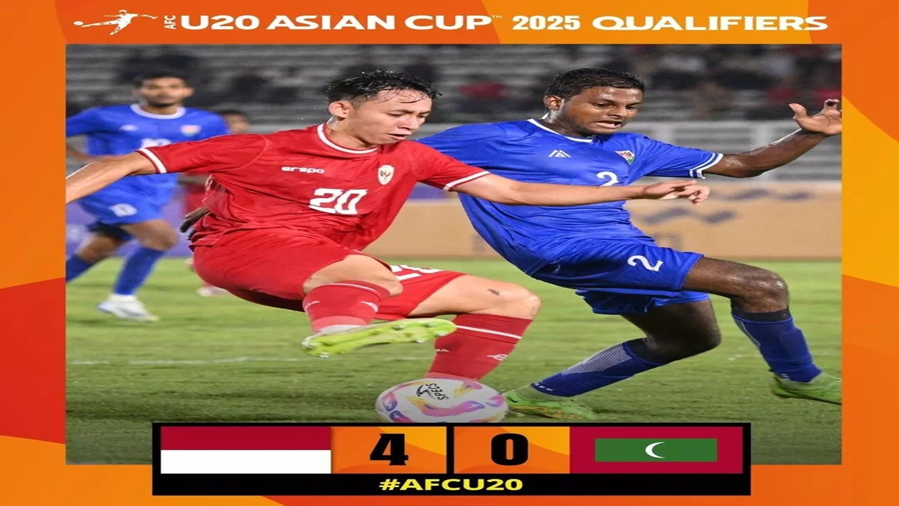 Hasil Kualifikasi Piala Asia U-20 Timnas Indonesia Menang  Atas Maladewa