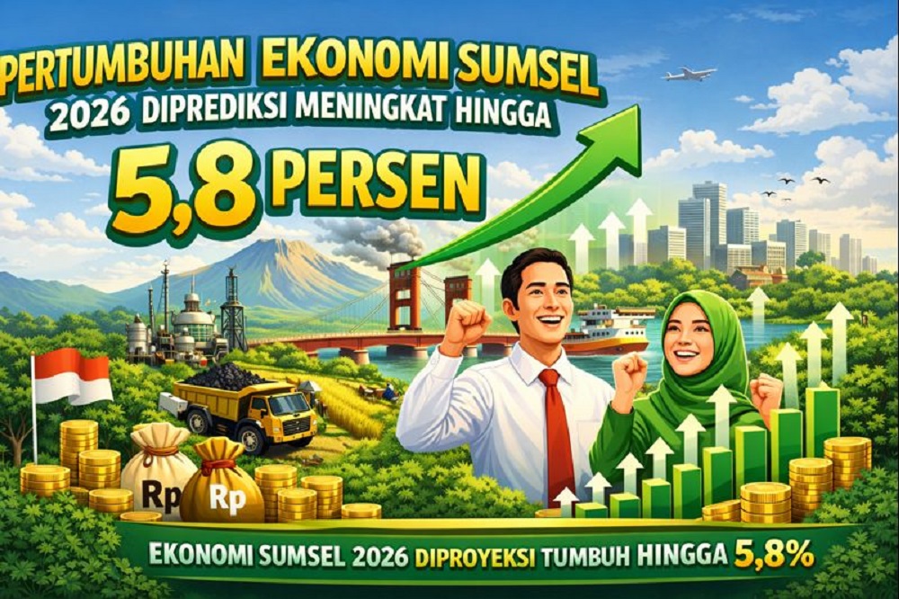 Pertumbuhan Ekonomi Sumsel 2026 Diprediksi Meningkat hingga 5,8 Persen