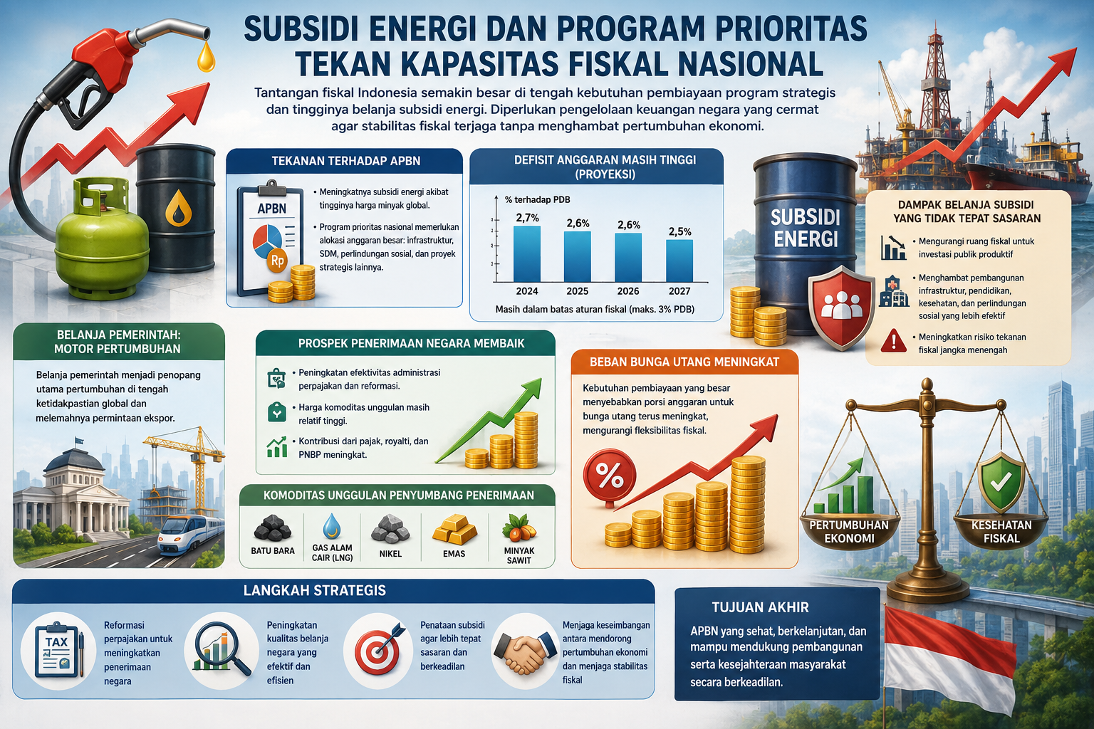 Subsidi Energi dan Program Prioritas Tekan Kapasitas Fiskal Nasional