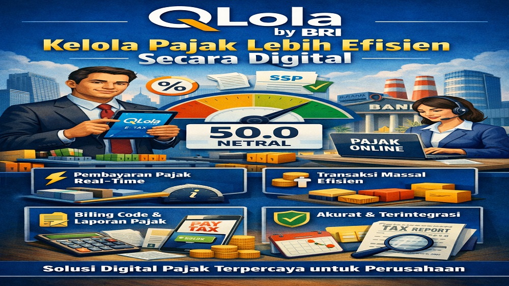 Perusahaan Bisa Kelola Pajak Lebih Efisien Melalui QLola by BRI