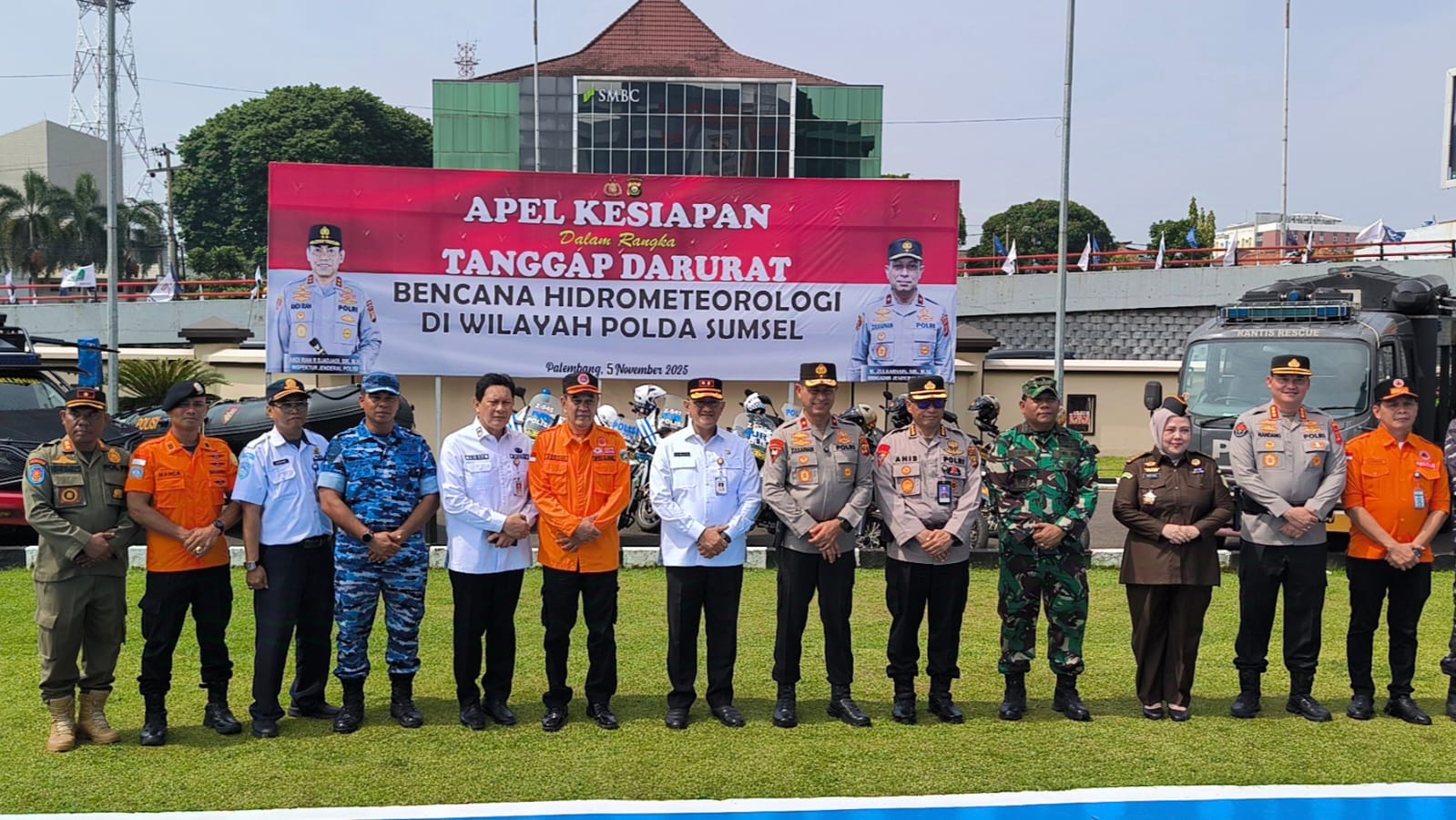 Polda Sumsel Siagakan 1.500 Personel Hadapi Musim Hujan dan Antispasi Bencana