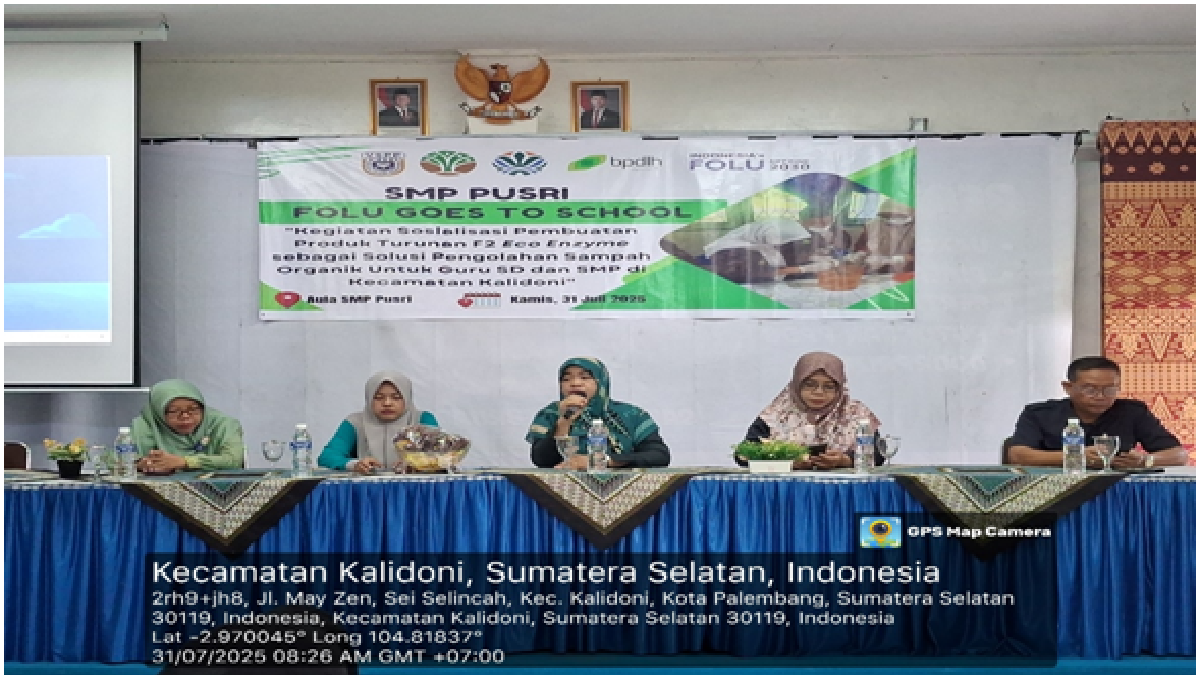 SMP PUSRI Gelar Sosialisasi Produk Inovasi Turunan F2 Eco Enzyme bagi Guru SD dan SMP di Kecamatan Kalidoni