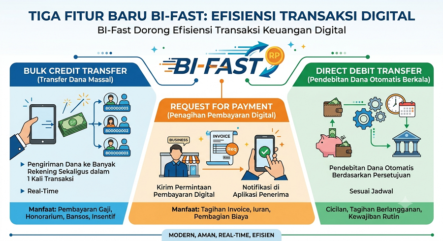Tiga Fitur Baru BI-Fast Dorong Efisiensi Transaksi Keuangan Digital
