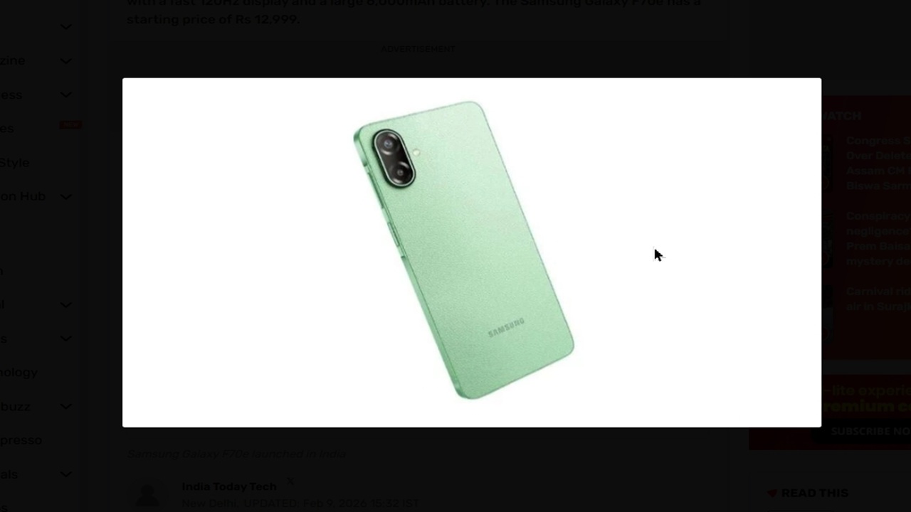 Samsung Galaxy F70e 5G Resmi Diluncurkan dengan Baterai Besar dan Dukungan Software Panjang