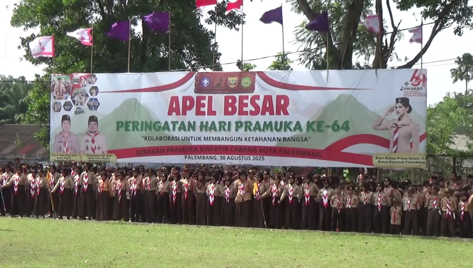 Wali Kota Palembang Pimpin Apel Besar Peringatan Hari Pramuka ke-64