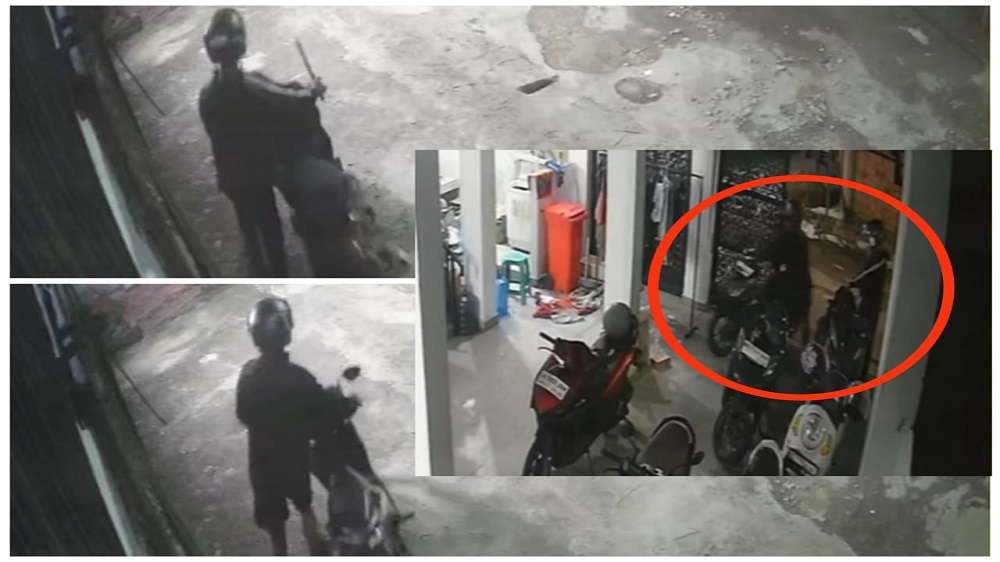 Rumah Kos Jadi Sasaran, Komplotan Pencuri Gondol 2 Motor Dalam 4 Menit Saat Penghuni Terlelap