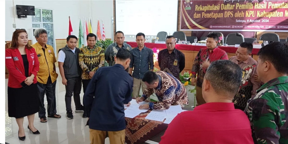  KPU Musi Banyuasin Gelar Rapat Pleno Penetapan Daftar Pemilih Sementara Pilkada 2024